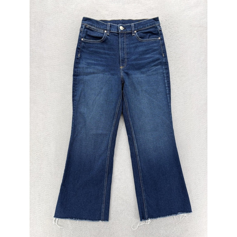 Rag & Bone Justine High-Rise Cropped Flare-Leg Jeans Womens 30 Blue Denim Pants
